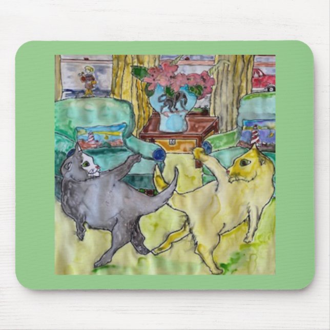 Katzen 🐈 Tanz Mousepad (Vorne)