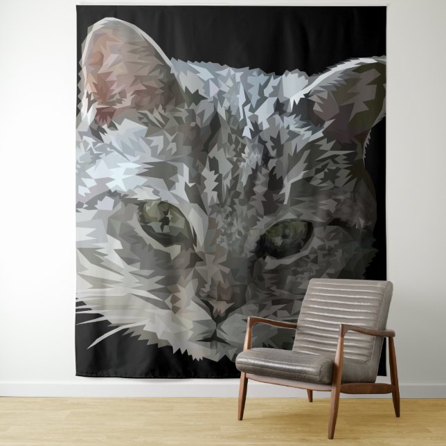 Katzen-Tapete Wandteppich (Beispiel)