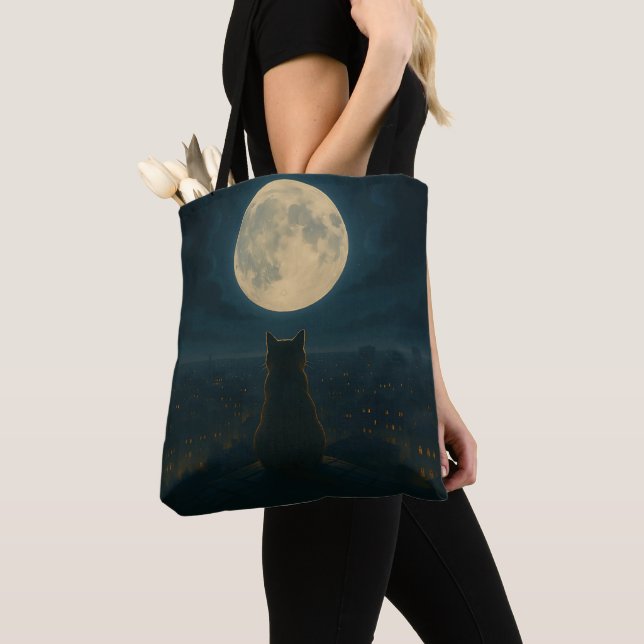 Katzen-Tasche mit Dachmotiv (Von Nahem)