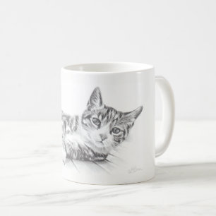 Katzen-Tasse, Katzenkunst-Tasse, Tasse