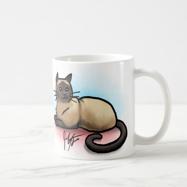 Katzen-Tasse - siamesisches Muster Tasse (Rechts)