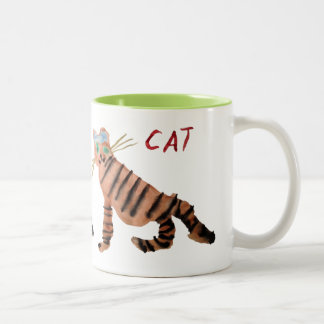 Katzen-Tasse Zweifarbige Tasse