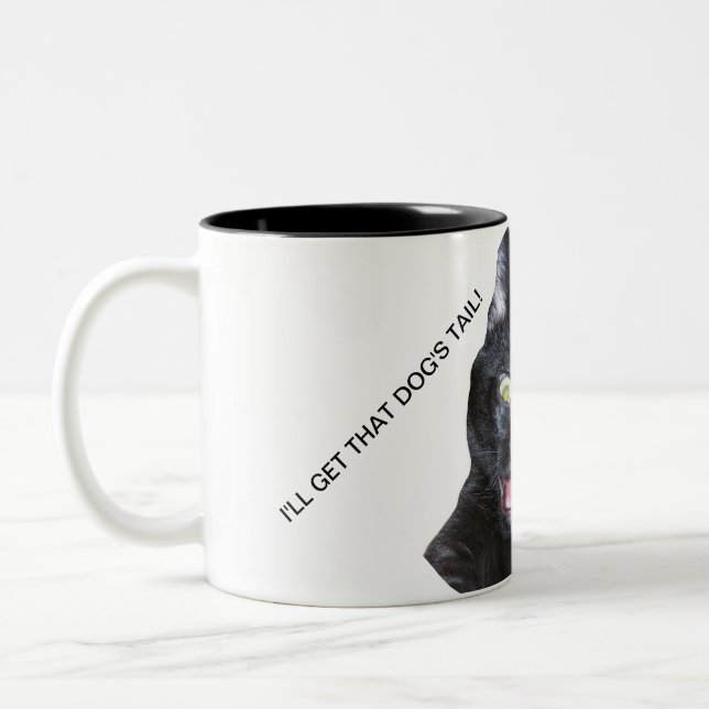 Katzen-Tasse Zweifarbige Tasse (Links)