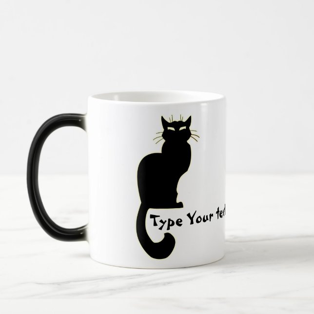 Katzen-Tassen-Kaffeetasse-personalisierte Verwandlungstasse (Links)