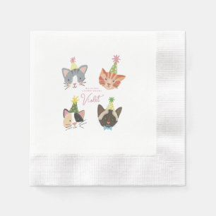 Katzen-tastische Purfect Geburtstagspartei nach Ma Serviette