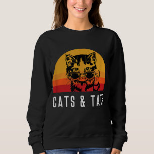 Katzen & Tats Tattoo Katze mit Sonnenbrille Kitten Sweatshirt