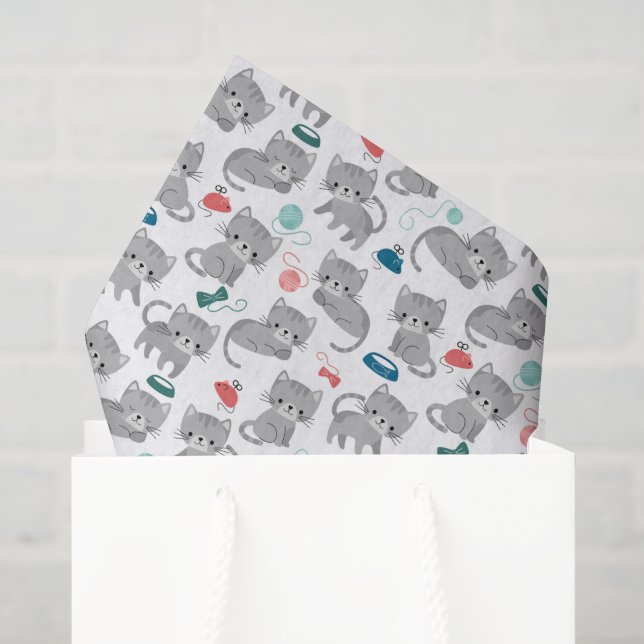 Katzen-Tissue-Papier, Kitty Kitten Decoupage Seidenpapier (Geschenktüte)