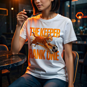 Katzen-Torhüter-T-Shirt – Lustiges Fußball-Geschen T-Shirt