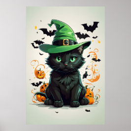Katzen tragen Halloween Hats Poster
