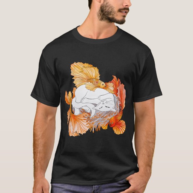 Katzen Träume T-Shirt (Vorderseite)