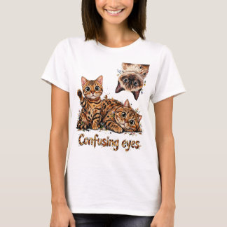 Katzen-Trio in Blüte, Katze ist süß, Lustige Katze T-Shirt