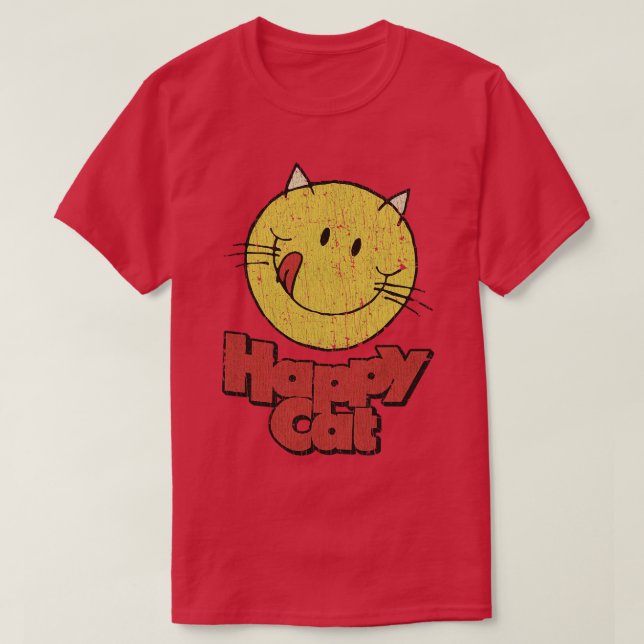 Katzen TShirtHappy Cat 98 TShirt (Design vorne)