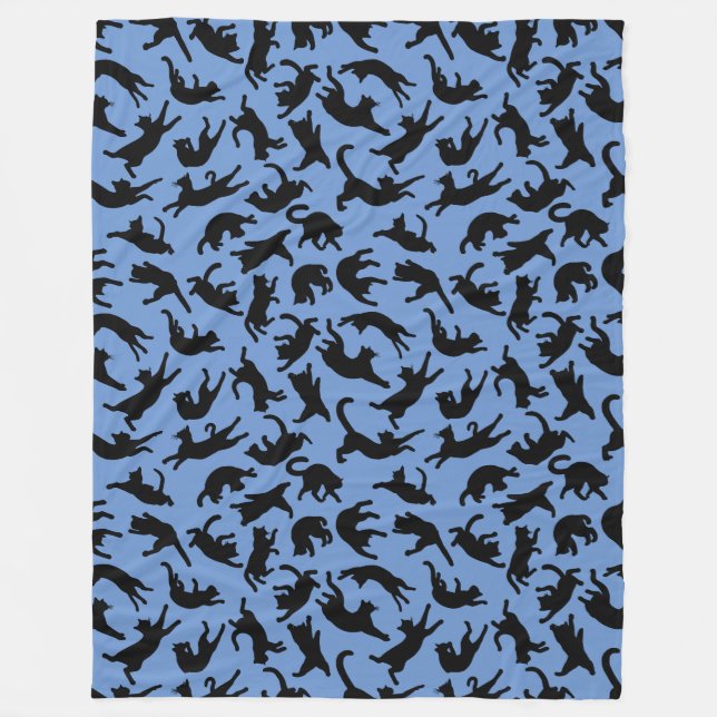 Katzen Tumbling Fleecedecke (Vorderseite)