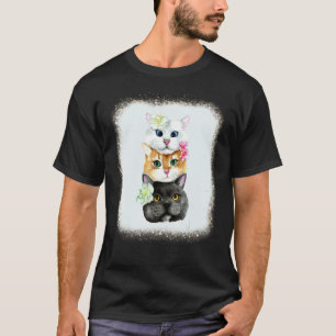 Katzen Turm Liebe R Papa Mama Junge Mädchen Leopar T-Shirt