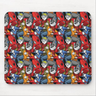 Katzen-u. Hunderoller-Muster Mousepad