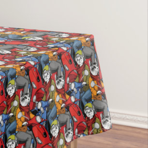Katzen-u. Hunderoller-Muster Tischdecke