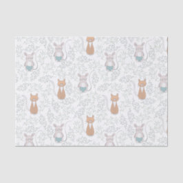 Katzen-u. Mäusemuster Seidenpapier