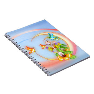 Katzen-u. Vogel-Pixel-Kunst Notizblock