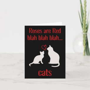 Katzen über Rose und rotes Valentin Karte