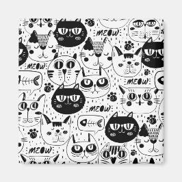 Katzen überall magnet