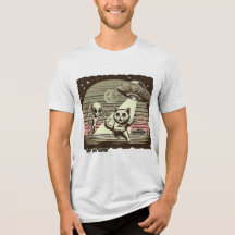 Katzen-UFO-Selfie: Vintage-Invasion (Herren-T-Shir
