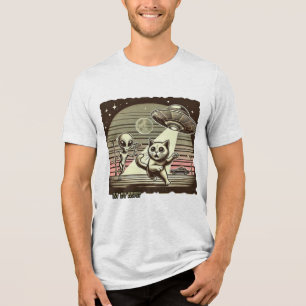 Katzen-UFO-Selfie: Vintage-Invasion (Herren-T-Shir Tri-Blend Shirt