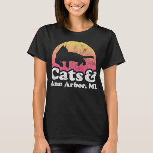 Katzen und Ann Arbor, MI, Männerkatzen und -musche T-Shirt