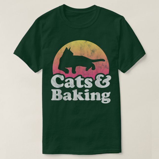 Katzen und Backen, für Männer oder Frauen T-Shirt (Design vorne)