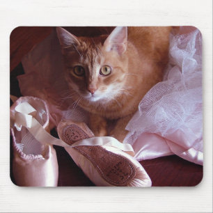 Katzen-und Ballett-Pantoffel Mousepad