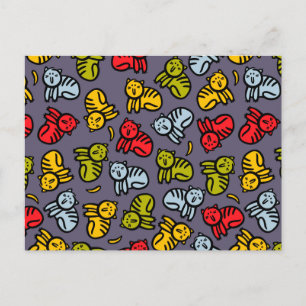 Katzen und Bananen Ankündigungspostkarte