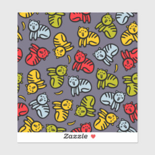 Katzen und Bananen Aufkleber