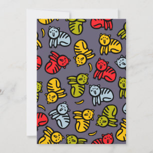 Katzen und Bananen Feiertagskarte