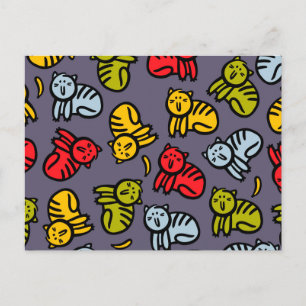 Katzen und Bananen Feiertagspostkarte