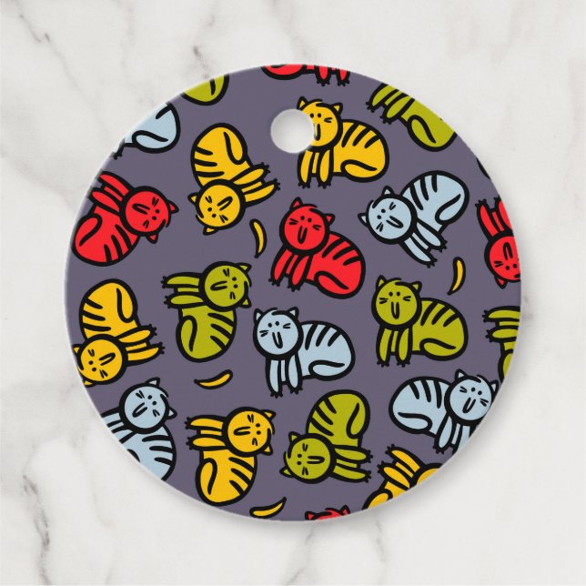 Katzen und Bananen Geschenkanhänger (Vorderseite)