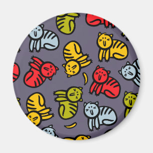 Katzen und Bananen Magnet