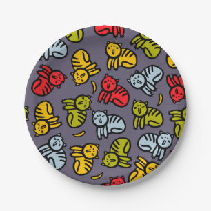 Katzen und Bananen Pappteller