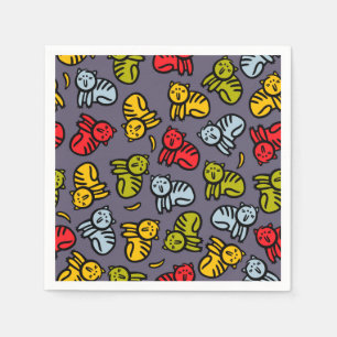 Katzen und Bananen Serviette