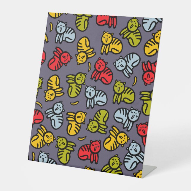 Katzen und Bananen Sockelschild (Vorderseite)