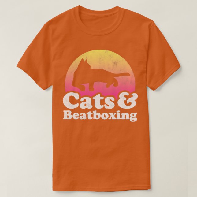Katzen und Beatboxing-Geschenk T-Shirt (Design vorne)