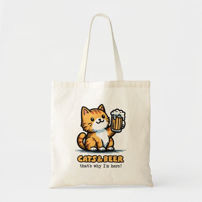 Katzen und Bier 2 Tragetasche (Vorne)