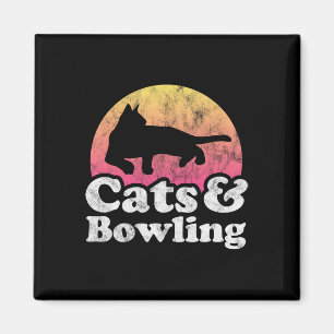 Katzen und Bowlinge, Katzen und Bowling von Männer Magnet