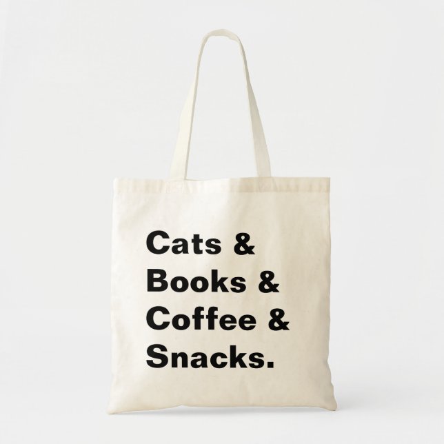 Katzen und Buch-Tasche Tragetasche (Vorne)