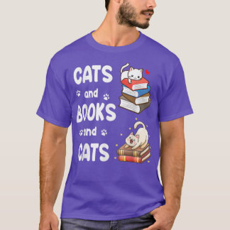 Katzen und Bücher glücklich Daddy Mommy Book Rea T-Shirt
