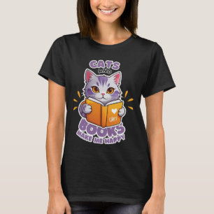 Katzen und Bücher machen mich glücklich T-Shirt