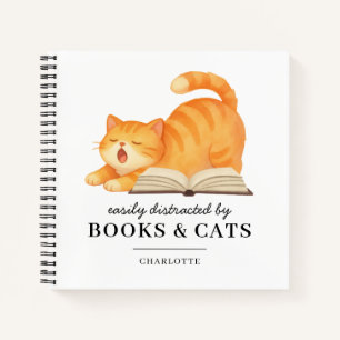 Katzen- und Buchliebhaber Lustiger Spruch Zitat Be Notizbuch