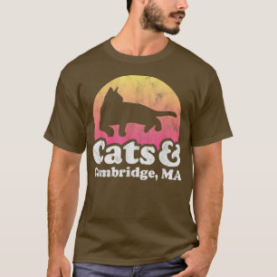 Katzen und Cambridge, MA Cat und Massachusetts T-S T-Shirt