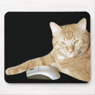 Katzen- und Computermaus Mousepad