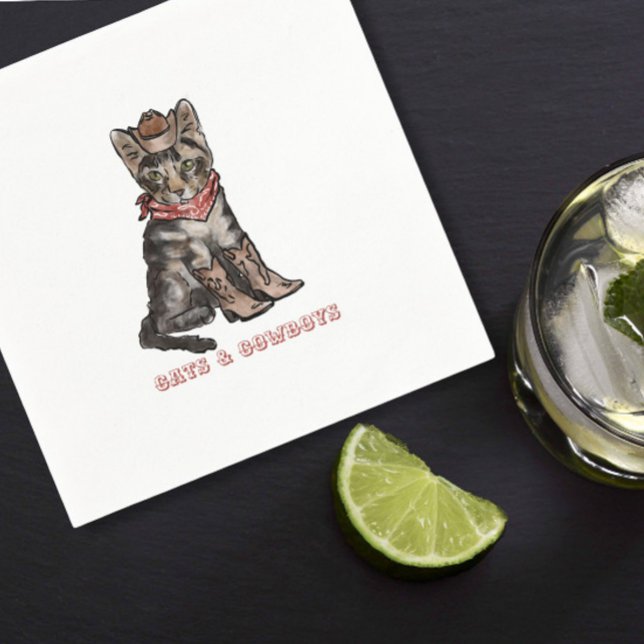 Katzen und Cowboys Serviette (Von Creator hochgeladen)