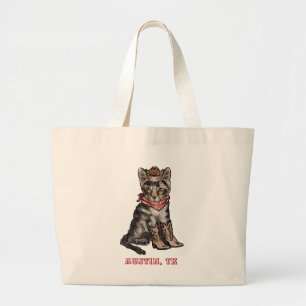 Katzen und Cowboys Tote Bag Jumbo Stoffbeutel