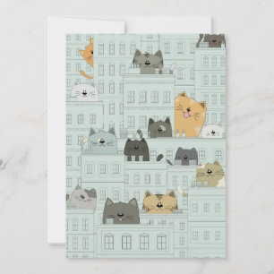 Katzen und die Stadt Dankeskarte